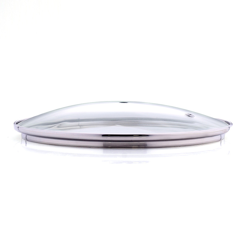 G-shaped visible splash-proof tempered glass lid wok soup pot lid factory wholesale