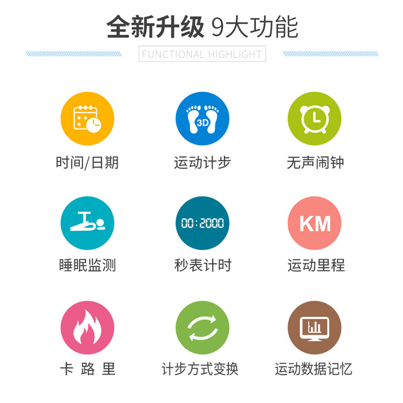 T5C Sports Smart Watch Bracelet Multi-Functional Waterproof Student Watch Men's and Women's Digital Watch Led Bracelet T5C