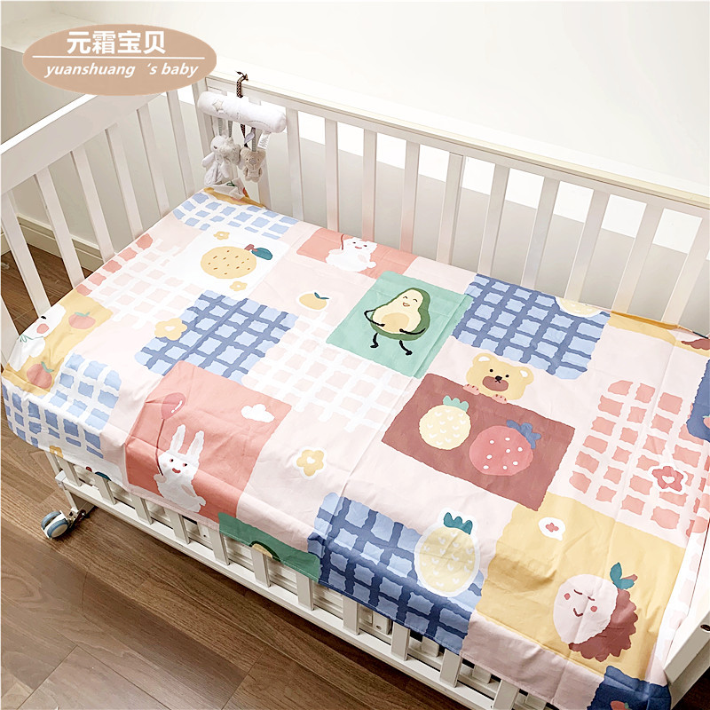 Baby Cotton bed sheet cartoon bed sheet set four seasons baby bedding small bed sheet cotton washable