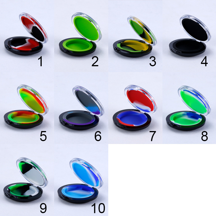 Factory direct cosmetic mirror box 6ml silicone box portable storage box cigarette paste box environmental protection silicone