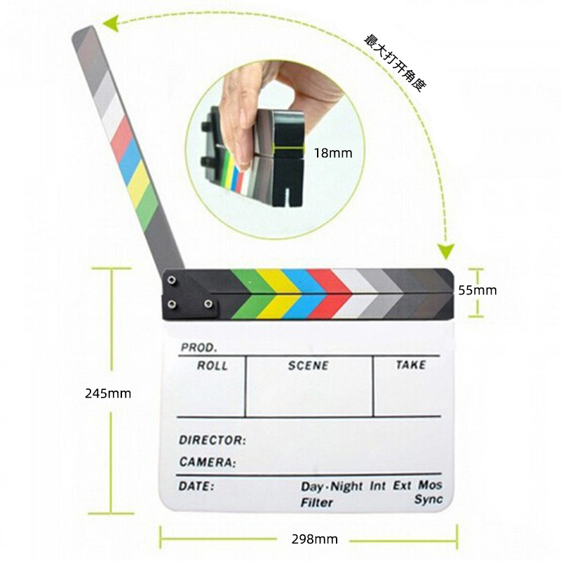 Hui photography Lightupfoto acrylic board props color strip white English movie field Board shooting board