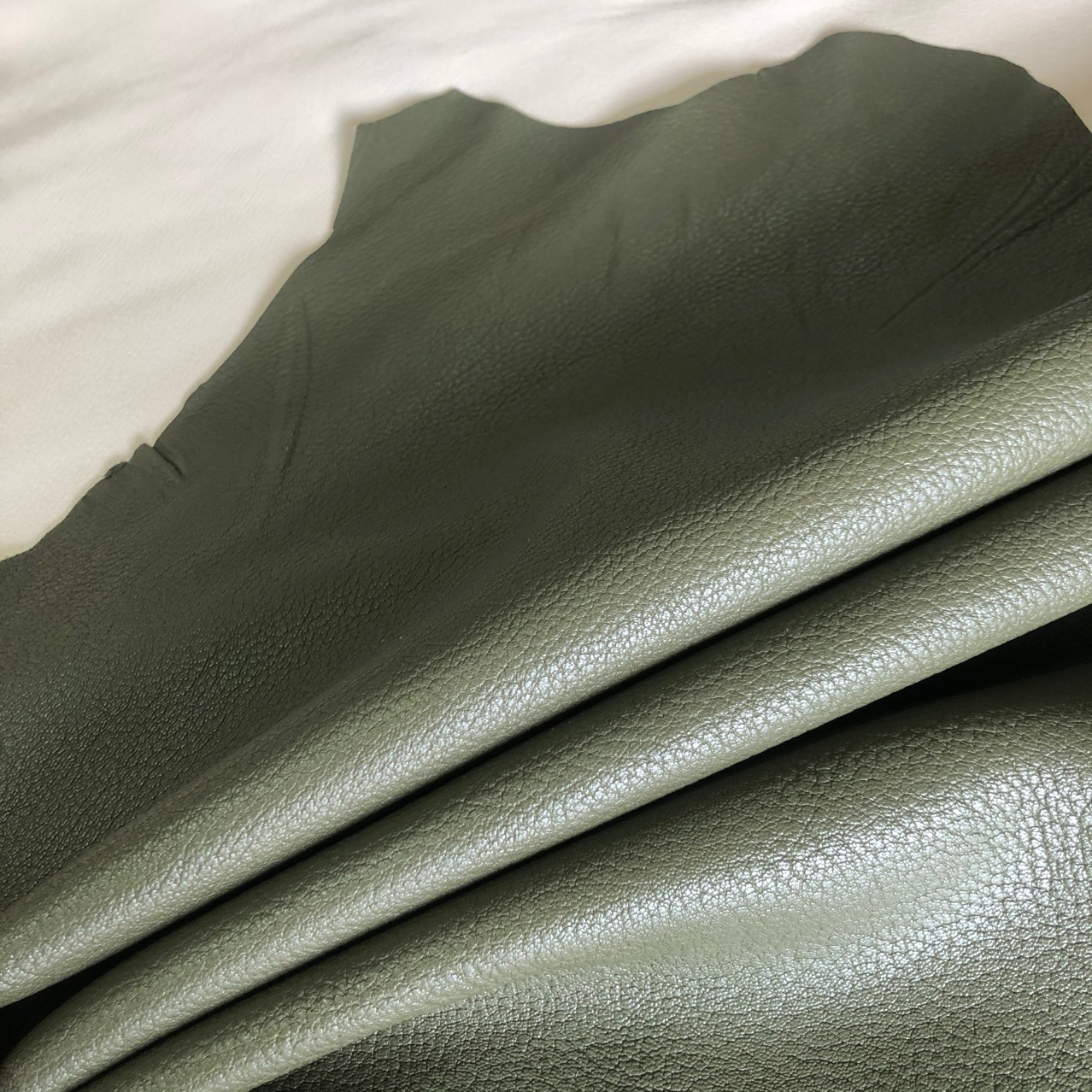 French Sheep Italian Head Layer Goatskin Luggage Shoes Belt Belt Handmade DIY Genuine Leather