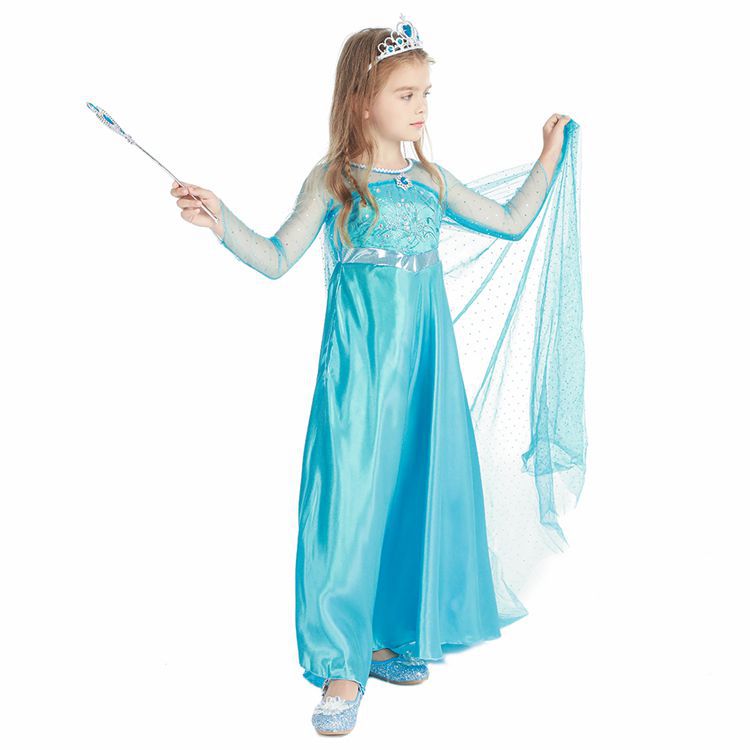 2021 Children's Dress New frozen Dress frozen Princess Dress Sequin Long Sleeve Children's Dress Christmas New Children's Dress
