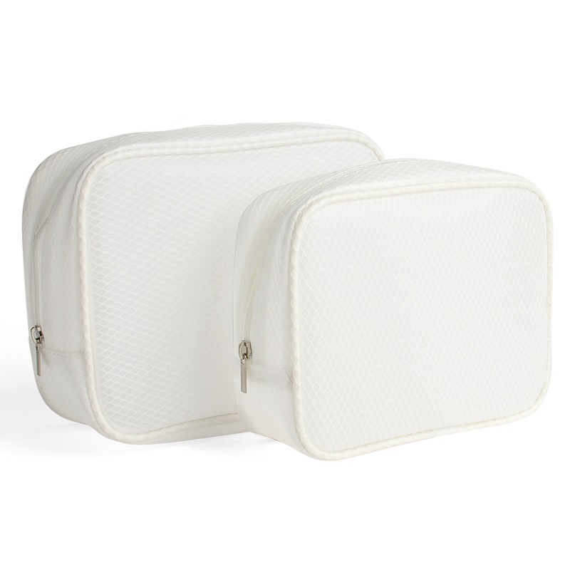 Manufacturer Customized Cosmetic Bag White Hand-Held Waterproof Cosmetic Bag Toiletry Bag Storage Bag Easy to Carry Large Capacity