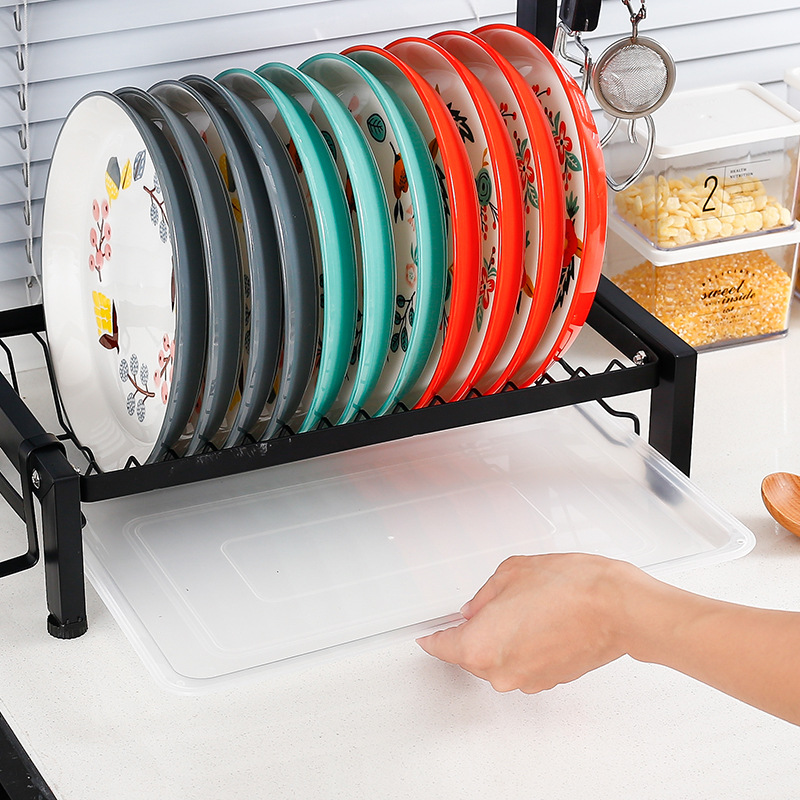 Thickened Stainless Steel Storage Rack Countertop Kitchen Dish Rack Insert Knife Holder Multi-Layer Tableware Spoon Storage Rack with Adjustable Feet