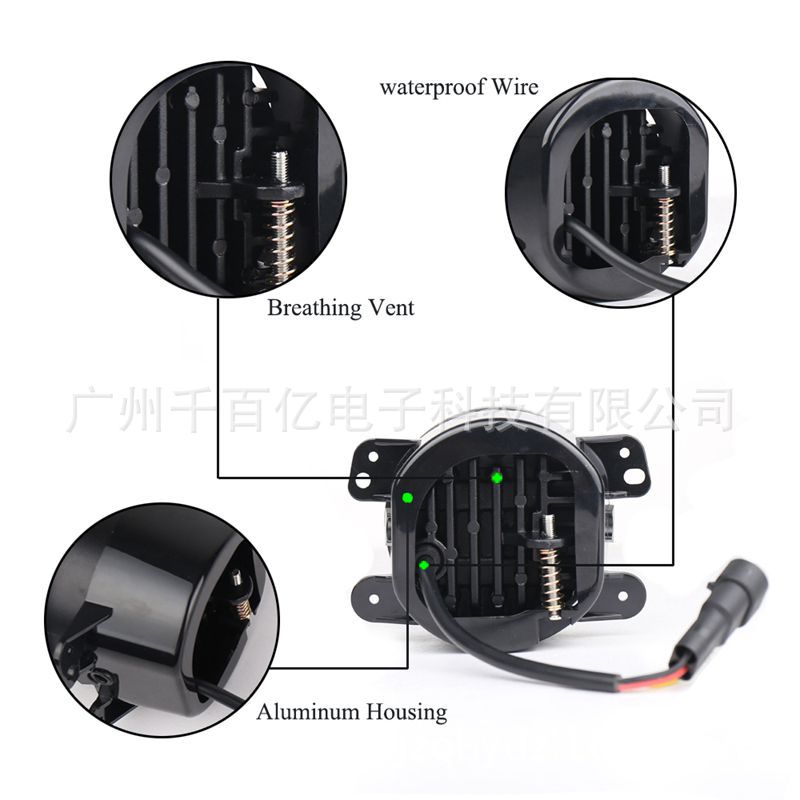 Applicable to Wrangler fog lamp 4 inch LED fog lamp Wrangler JK JL fog lamp 4 inch off-road vehicle general fog lamp