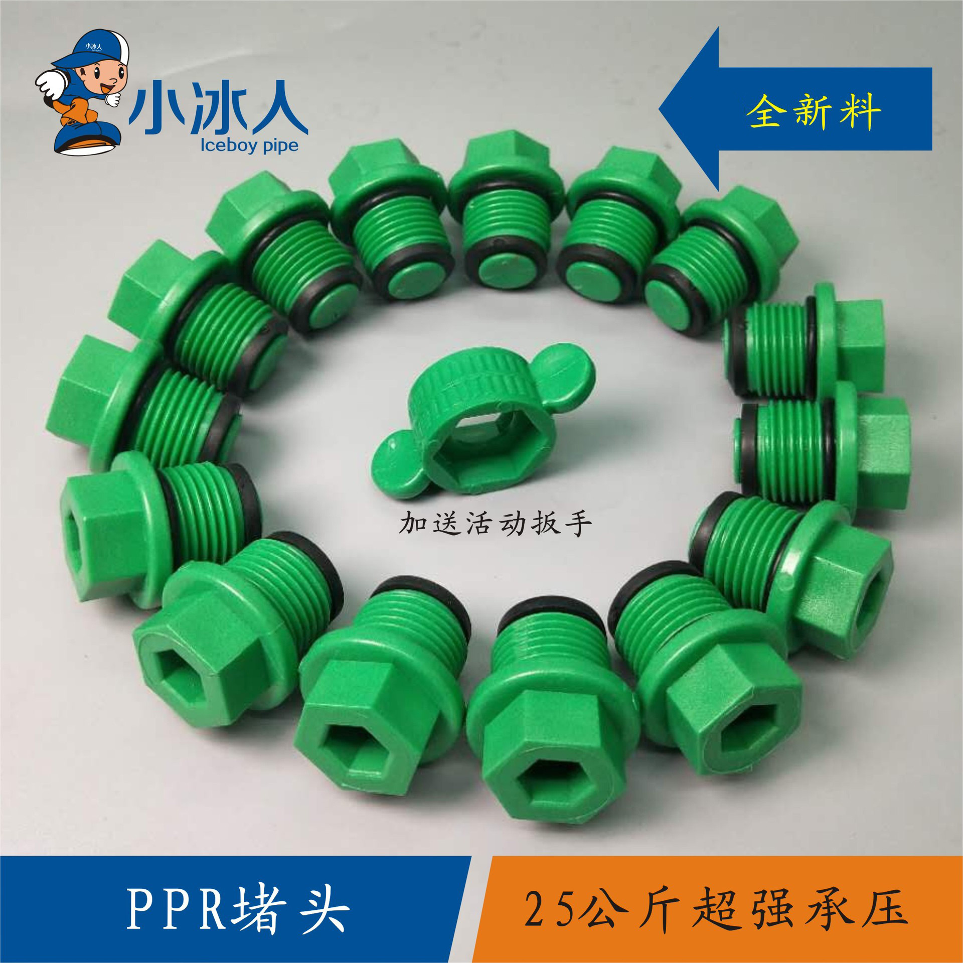 Ppr Plug Ppr with Leather Ring Plug with Wrench Ppr Outer Wire Plug Manufacturer Wholesale Supply