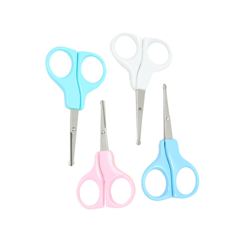 Factory baby nail scissors baby safety plastic scissors children's scissors anti-pinch meat scissors handmade small scissors