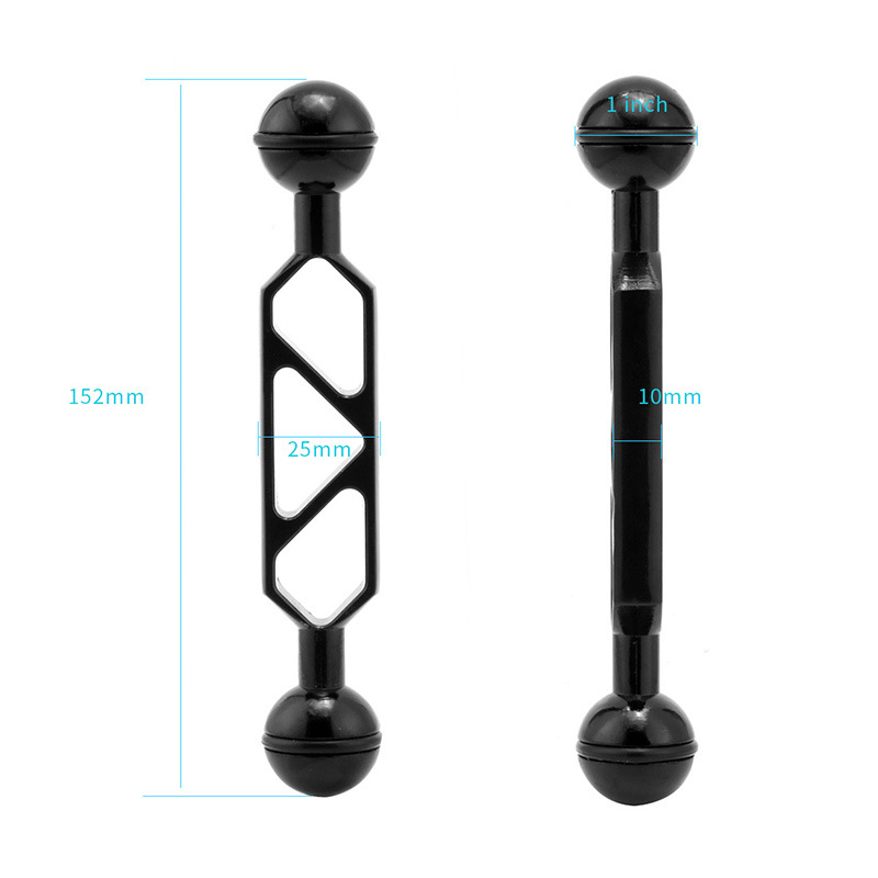 Universal GOPRO small ant accessories aluminum alloy diving photography light supplement lamp arm ball head clamp lamp arm butterfly clamp lamp arm