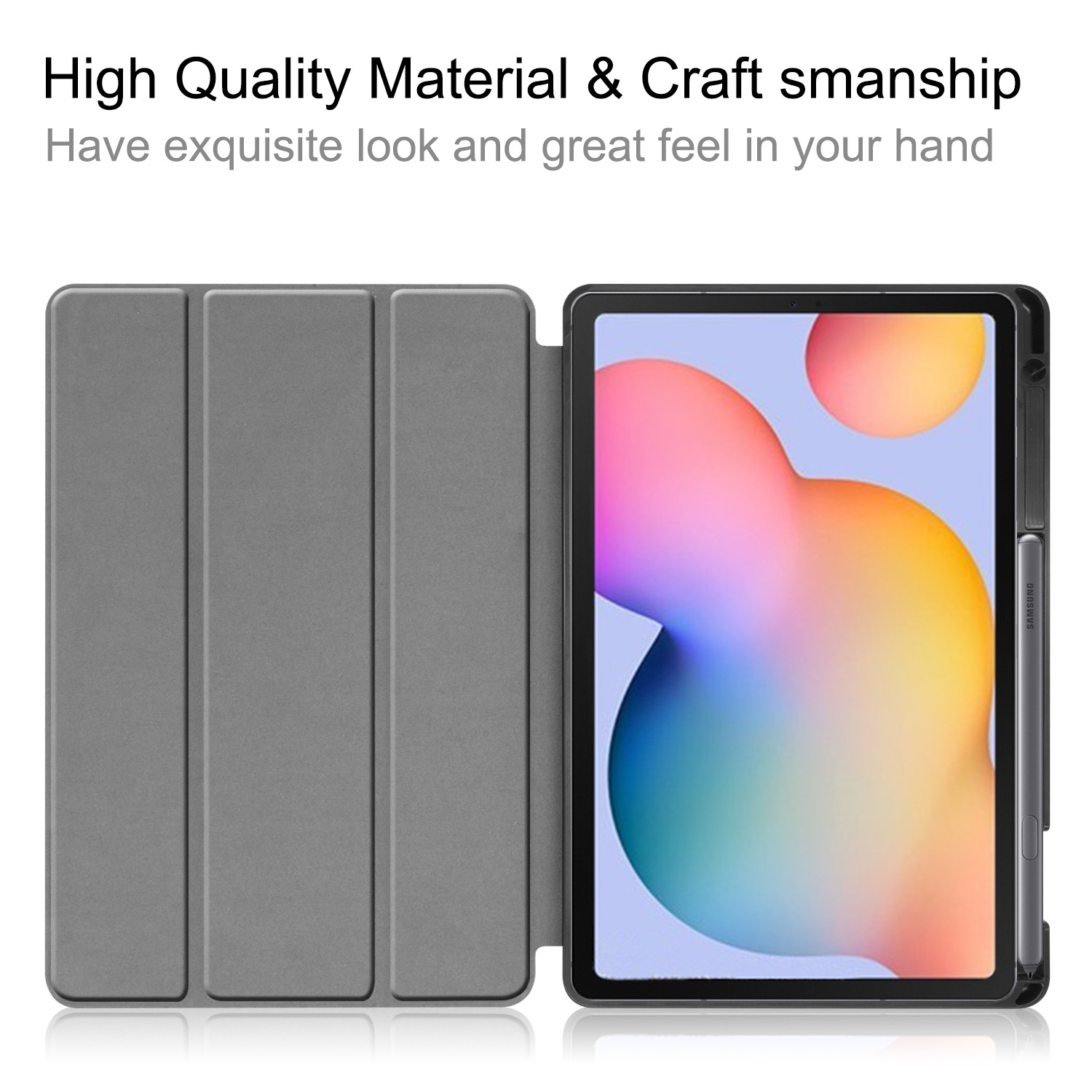 Suitable for Samsung Tab S6 Lite P610 Tablet Protective Case P615 Tpu Soft Shell Pen Slot Protective Leather Case