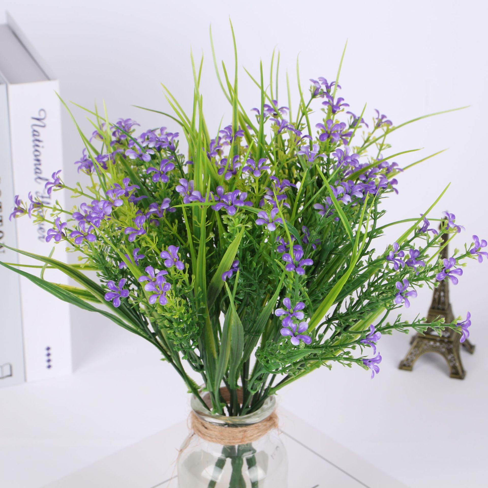 Simulation Plant Plastic Flower 5 Fork Murilia Fake Flower Gympanosa Home Decoration Placement Wedding Assembly