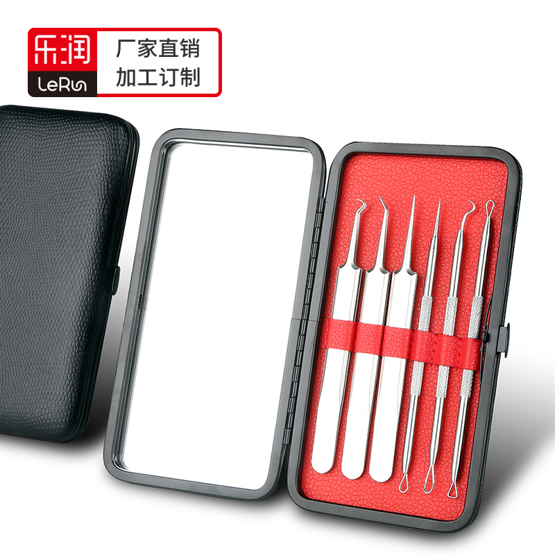 Acne needle Acne clip Acne clip Acne cell clip Blackhead Acne pick-up Acne squeezing tweezers Beauty makeup tool single set