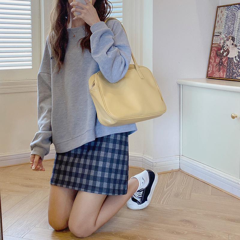 Homemade Bags for Women 2025 New Korean Preppy Style Single Shoulder Ins Large Capacity Daily Casual Armpit Bag