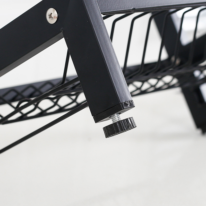 Thickened Stainless Steel Storage Rack Countertop Kitchen Dish Rack Insert Knife Holder Multi-Layer Tableware Spoon Storage Rack with Adjustable Feet