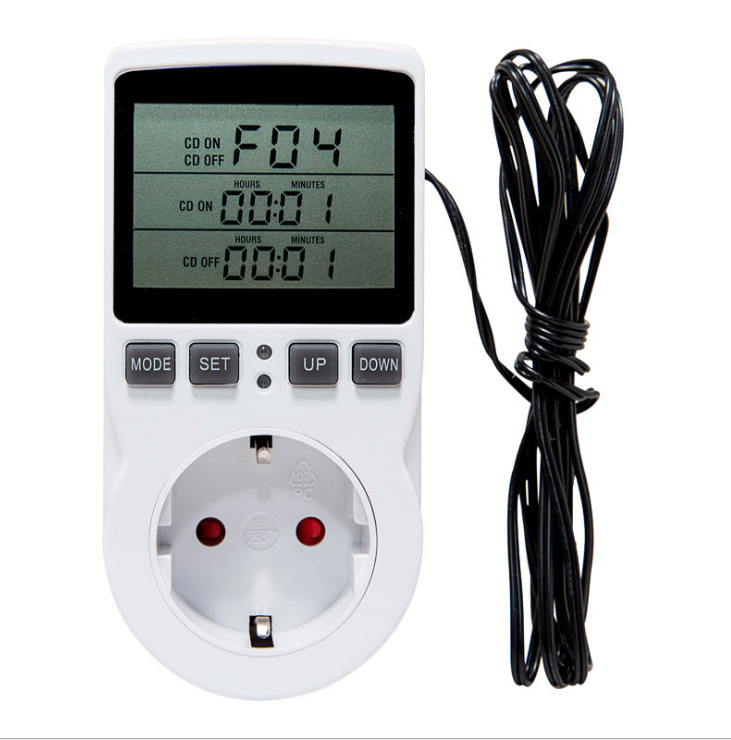 Temperature control socket temperature switch countdown switch socket large screen Europe, America, Britain and Australia regulations temperature controller