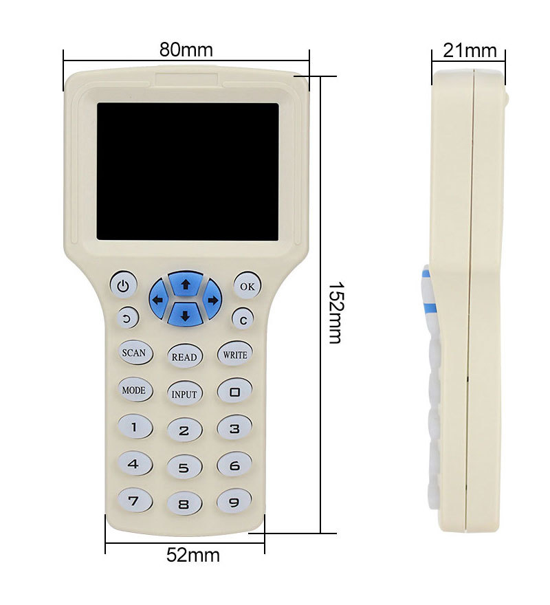 Cross-Border 10 Frequency English Rfid/Nfc Access Control Card Replicator Ic Decryption Elevator Card Reader Id Proximity Card