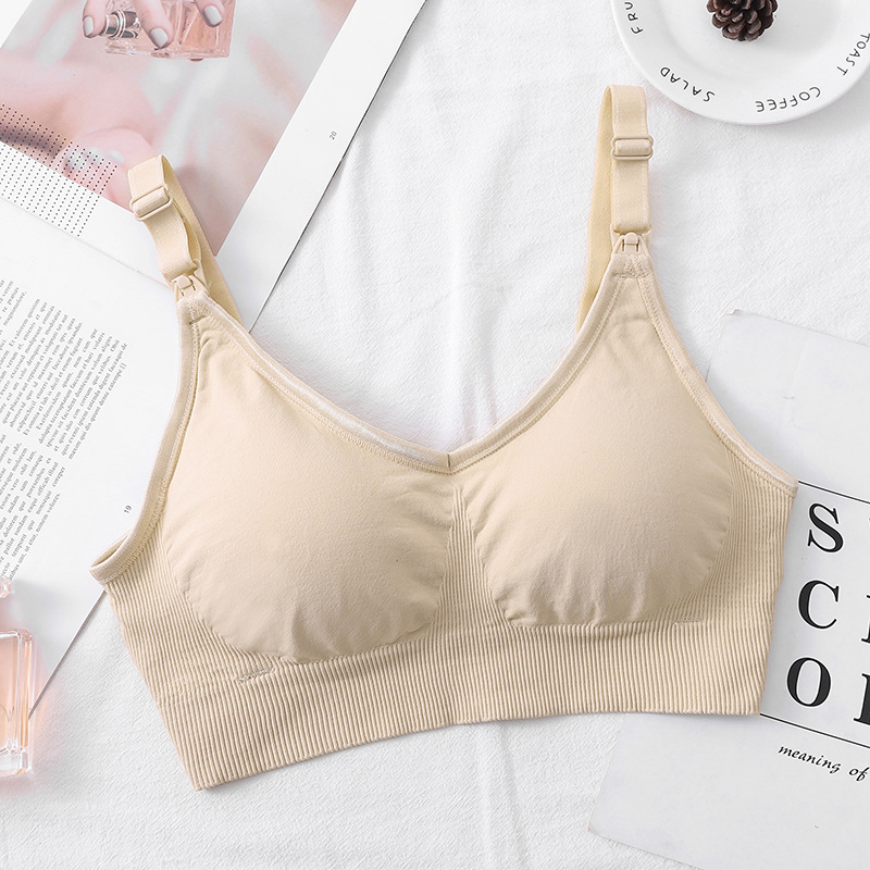 Maternity Nursing Bra Without Wires Postpartum Outing Nursing Cup