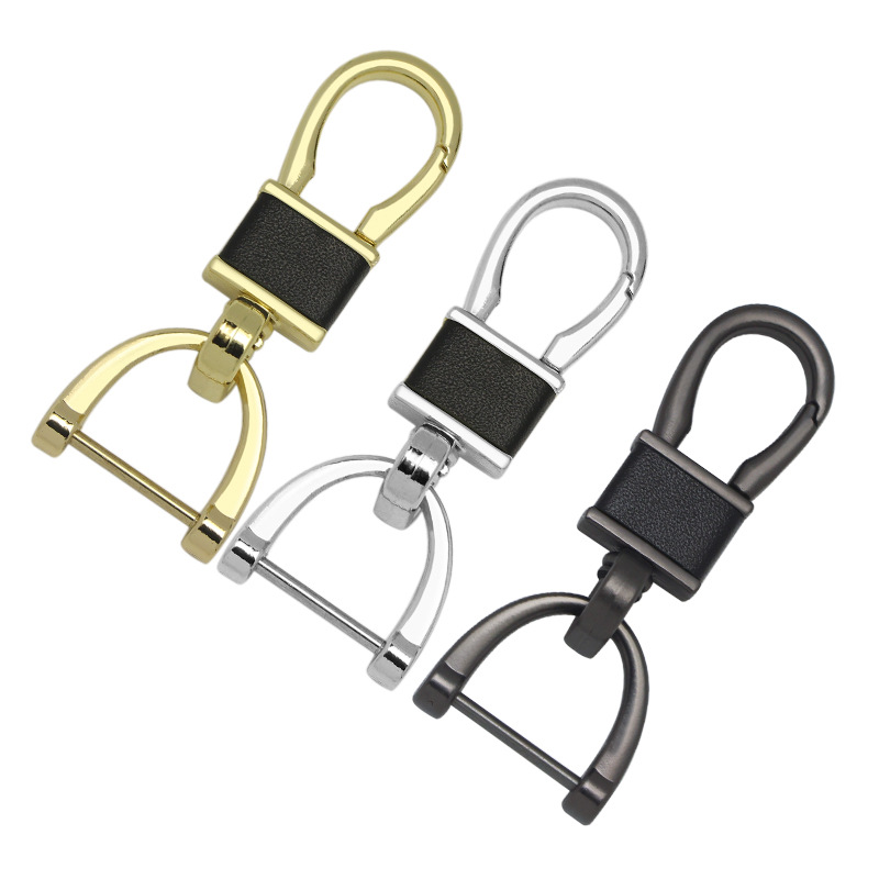 Genuine Leather leather key chain hook buckle jewelry buckle pendant buckle key bag luggage gift foreskin dog buckle classic all-match