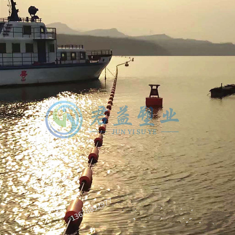 Junyi Manufacturer Supplies 300*1000mm Floating Pontoon to Block Sewage, Floating Pontoon to Block Water in Rivers and Floating Pontoon to Block Water in Rivers