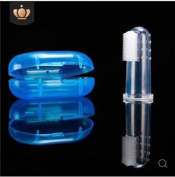 Liquid Silicone Baby Finger Cover Toothbrush Silicone Milk Toothbrush Finger Toothbrush Baby Cleaning Brush Pet Toothbrush Neutral