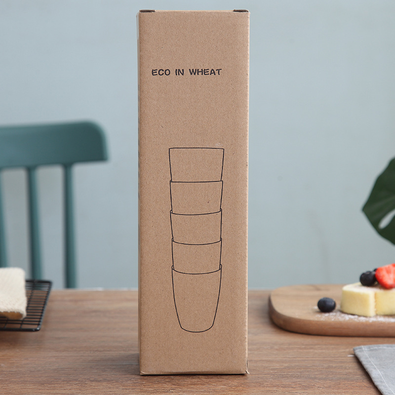 Thickened Wheat Straw Round Cup Milk Cup Mouthwash Cup Household Couple Toothbrush Cup Wheat Perfume Cup Wholesale