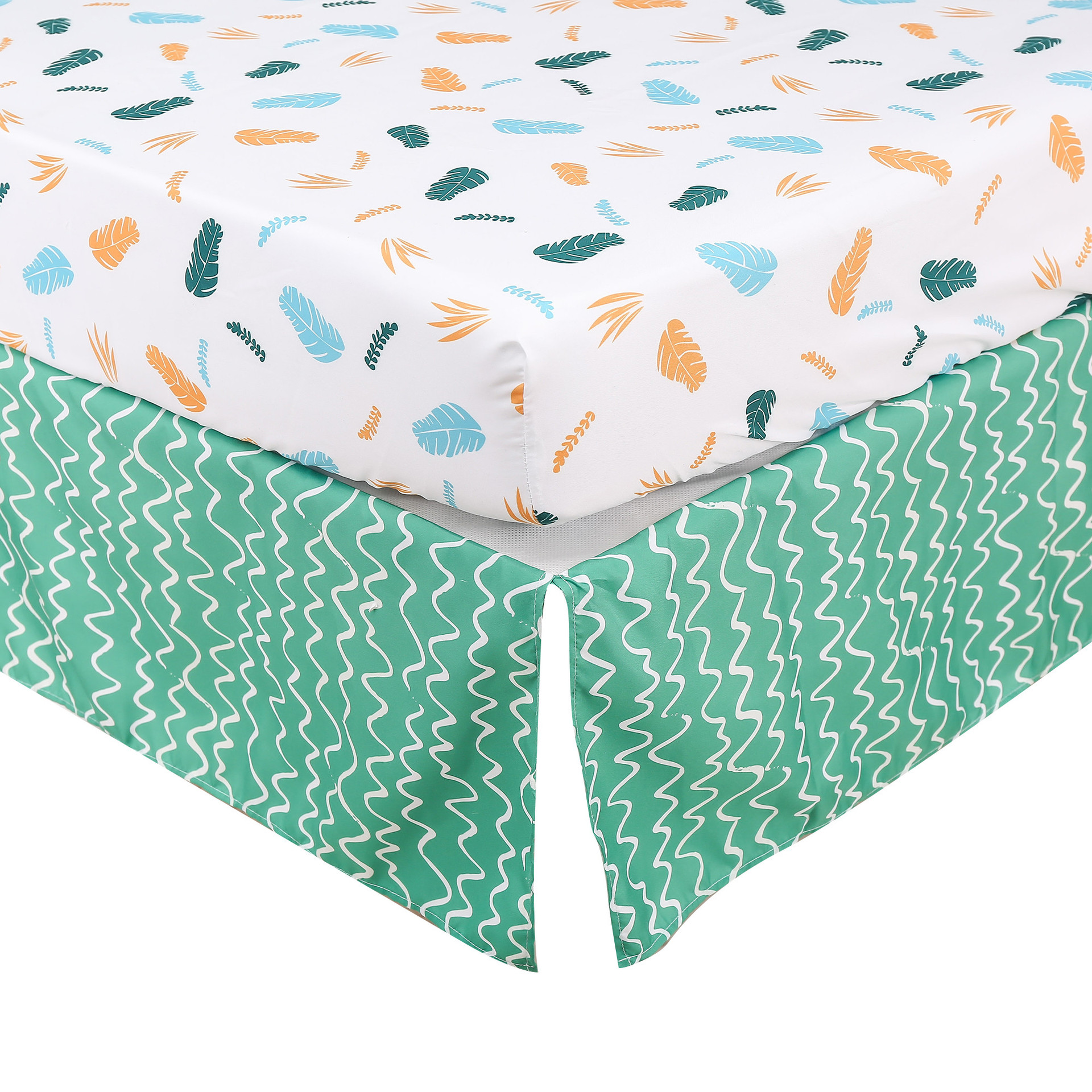 Newborn set children's quilt bed hat bed sheet bed skirt infant bedding three-piece set