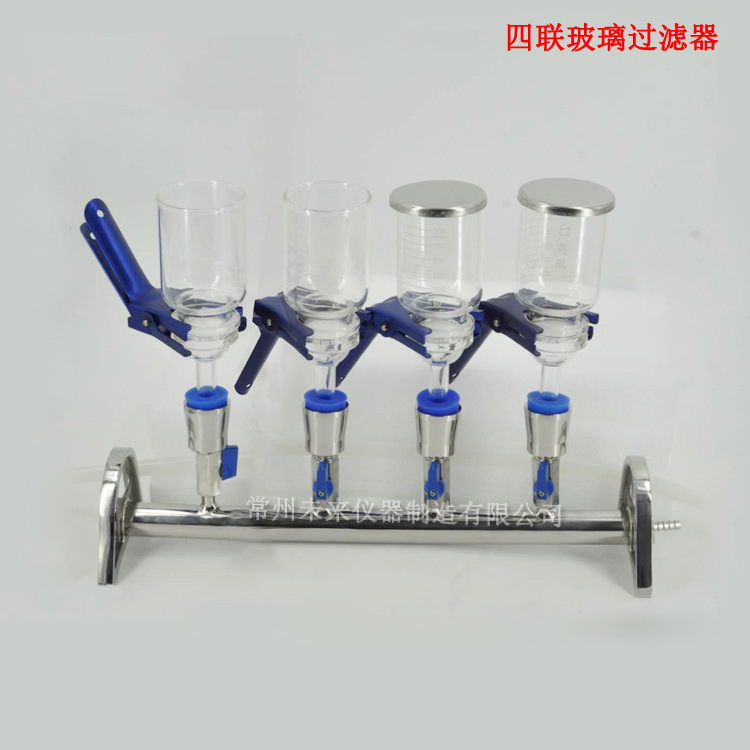 Четырехкратный стеклянный фильтр DL-4B, полный стеклянный микропористый мембранный фильтр для определения взвешенных частиц в воде