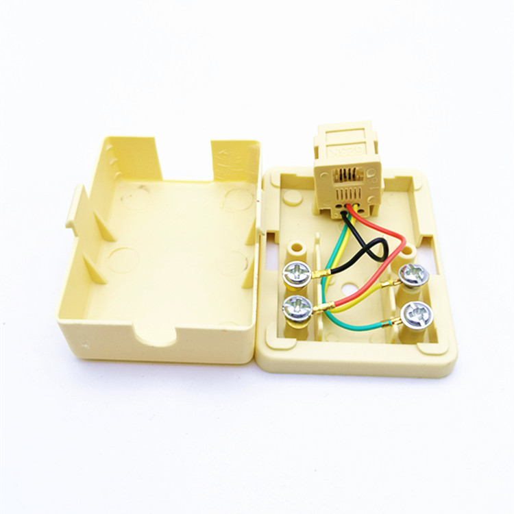 Factory Direct Sales Telephone Junction Box One Minute 1 Telephone Line Junction Box Single Hole Telephone Line Junction Box 1 Connected to 1 Plug