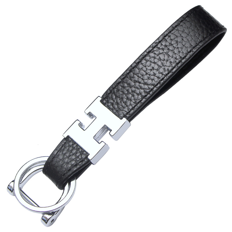 Leather car keychain suitable for Volkswagen Honda Nissan Audi Mercedes-Benz car key chain men's waist pendant