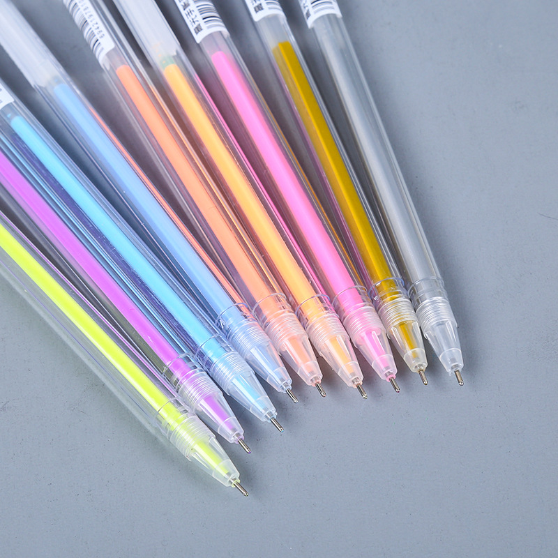 Cross-Border white high-gloss pen Art stroke special gold silver pen student DIY hand account pen painting gel pen