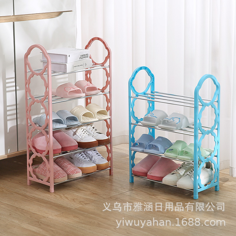 Многоуровневый собранный обувной шкаф, шкаф для обуви, простой многоуровневый стеллаж из стальных труб для студентов, хранение обуви