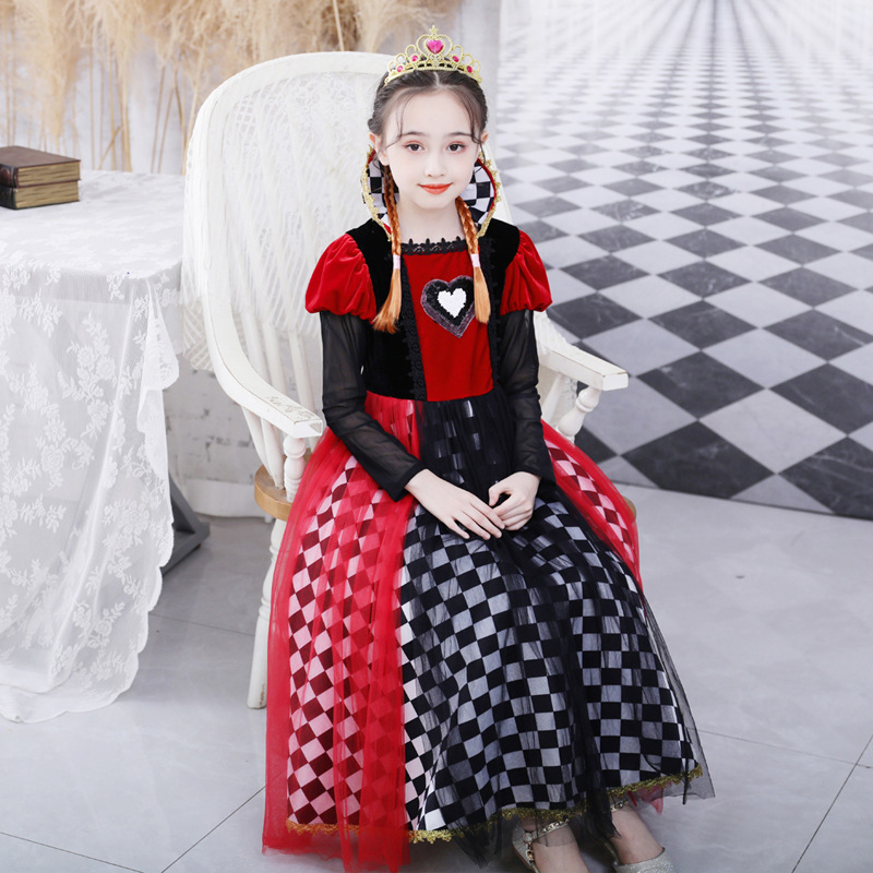 New Girl's Year Dress Princess Dress Children's Pouce Dress Dress Performance Dress Halloween Cross Border Witch Dress