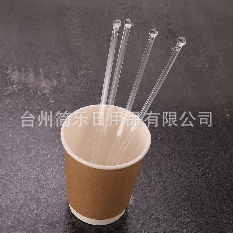 Disposable transparent stirring rod plastic PS cocktail stick milk tea coffee stirring rod scientific experiment stick toy stick