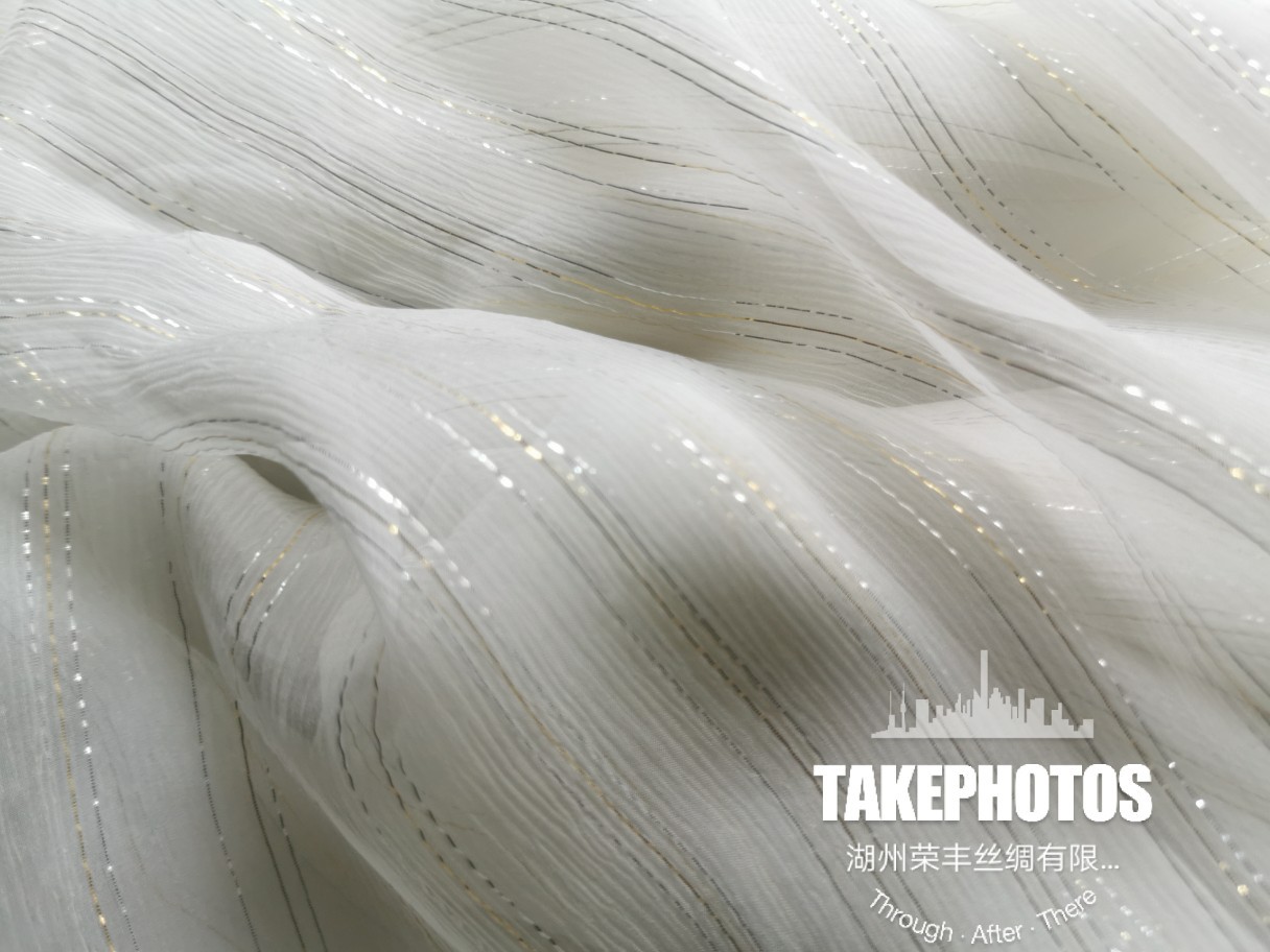 5 Mmi mm Gold and Silver Silk Shun Qiao Qi Mulberry Silk Lightweight Dress Han Clothing Fabric Silk Silk