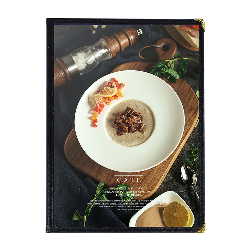 pvc transparent menu this A4 menu clip order this wine single shell protective cover DIY personalized menu production