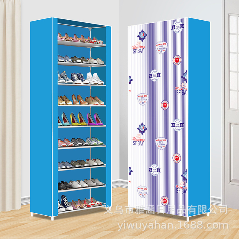 Популярный в Юго-Восточной Азии, многоуровневый простой пылезащитный шкаф для обуви, стеллаж для хранения, простой собранный шкаф для обуви для студентов