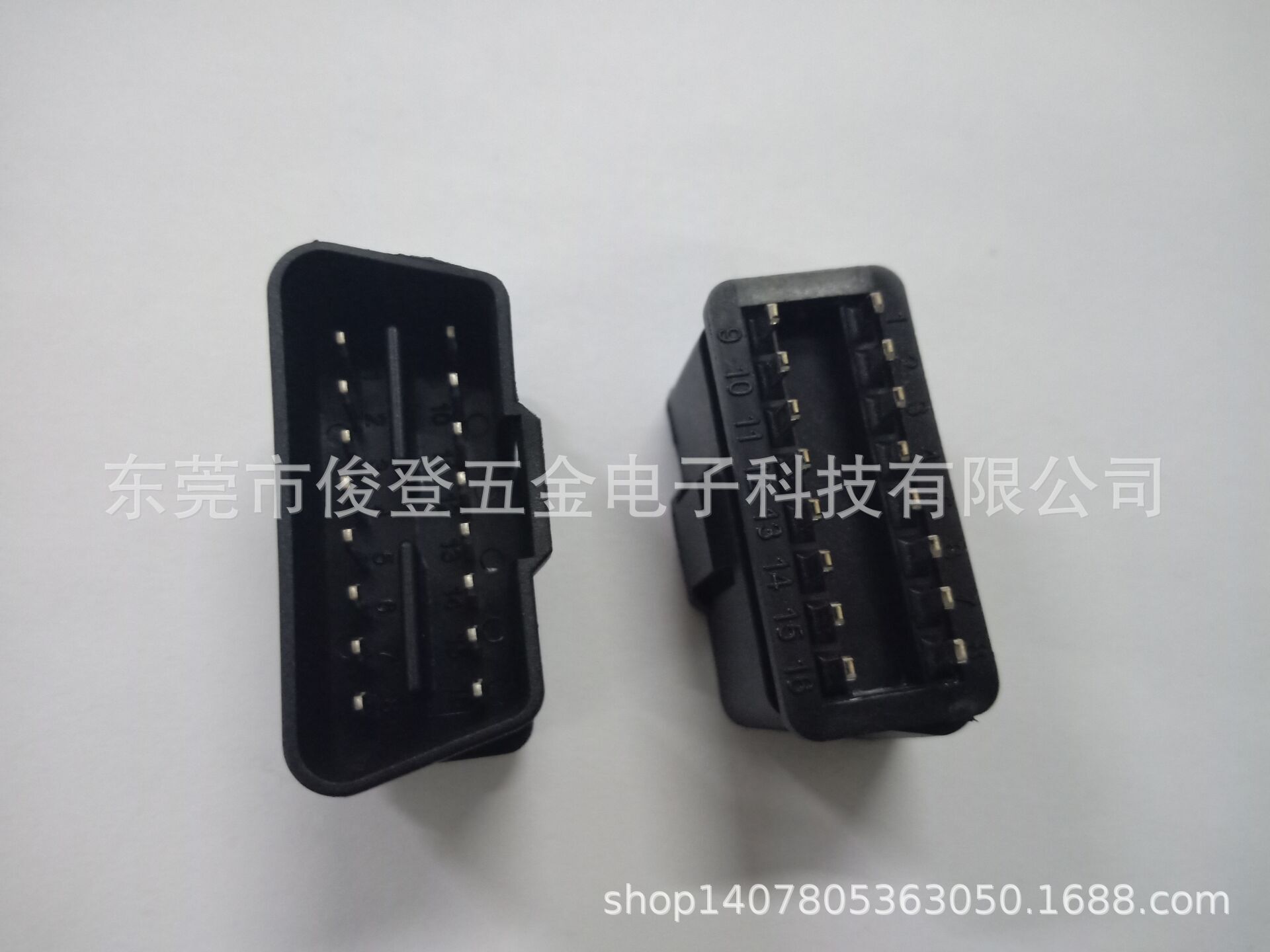 Manufacturer sells OBD2 plug for OBD wiring harness, GPS and diagnostic equipment