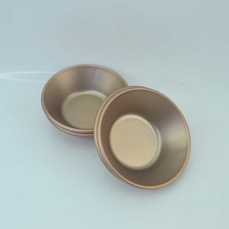 Carbon Steel Egg Tart Mold Thickened Non-stick Reusable Bowl Cake Pudding Cake Mold Household Baking Spot