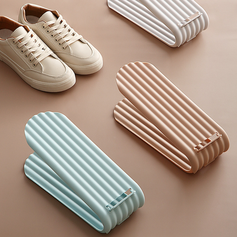 3223 Storage Shoe Rack Double-Layer Shoe Shelf Dormitory Second-Gear Adjustment Household Dormitory Artifact Storage Slippers Shoe Cabinet Shoes