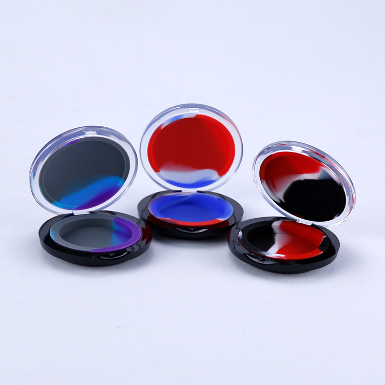 Factory direct cosmetic mirror box 6ml silicone box portable storage box cigarette paste box environmental protection silicone
