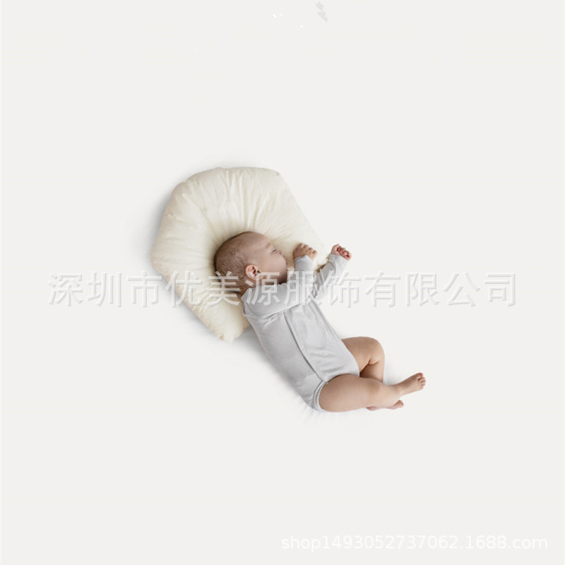 A28U Baby Pillow Newborn Pillow U-shaped Pillow Baby Pillow Anti-deflection Head Styling Pillow Cotton Baby One Piece Hair