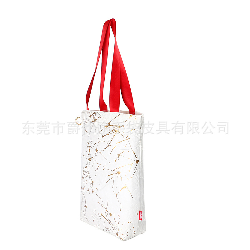 Manufacturer Customized Dupont Paper Handbag, Creative Graffiti Tyvek Shopping Bag, Fashionable Contrasting Color Dupont Paper Bag