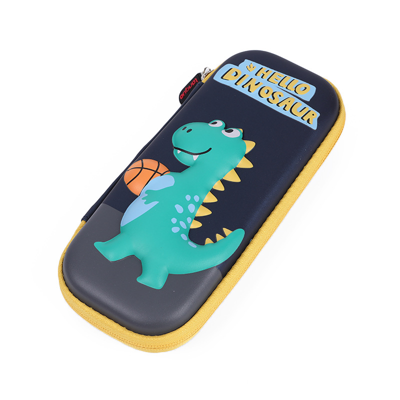 New cartoon empty dinosaur stationery storage bag primary school stationery box in stock pencil case stationery box wholesale
