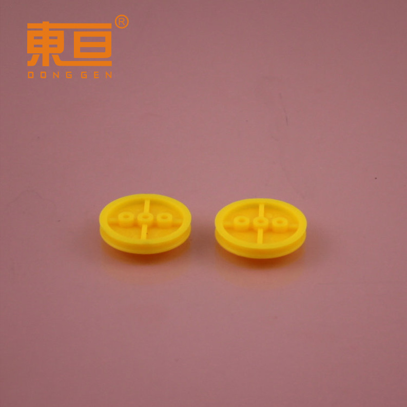 Φ242Ab Yellow 24 Pulleys, Eccentric Pulleys, Three-Hole Pulleys, Functional Pulleys, Technology Building Block Parts