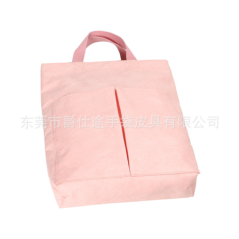New Dupont Paper Women's Shoulder Bag Pink Eco-Friendly Tyvek Crossbody Bag Ultra-Light Wear-Resistant Dupont Paper Bag