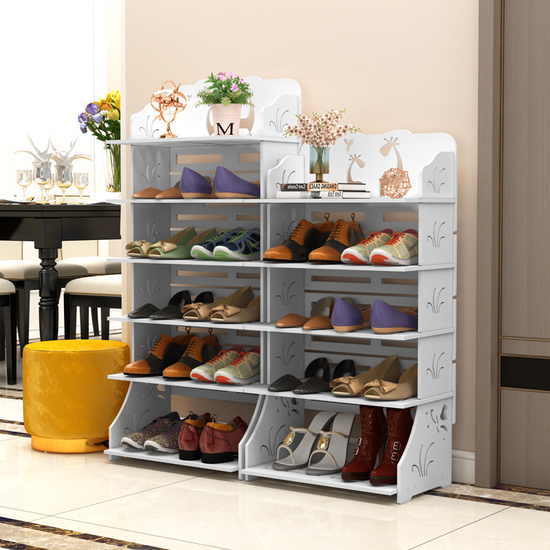 Многоуровневый стеллаж для обуви, простой домашний экономичный стеллаж, белый шкаф для обуви, дверной стеллаж для обуви, стеллаж для хранения в общежитии