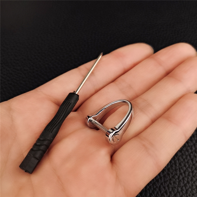 Zinc alloy horseshoe buckle metal D-type car horseshoe keychain hardware accessories manufacturers wholesale custom suitable