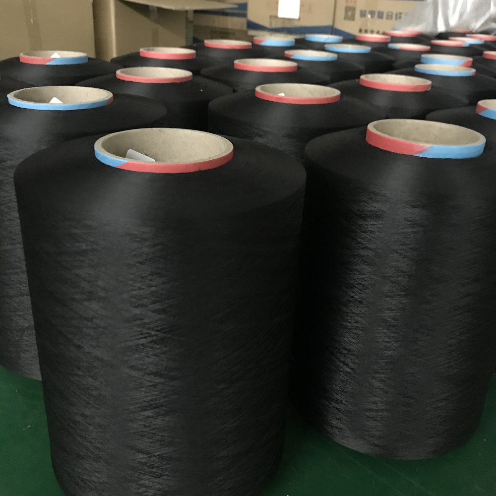 Polyester DTY50D + 20D conductive carbon fiber dust-free anti-static work clothes special conductive yarn