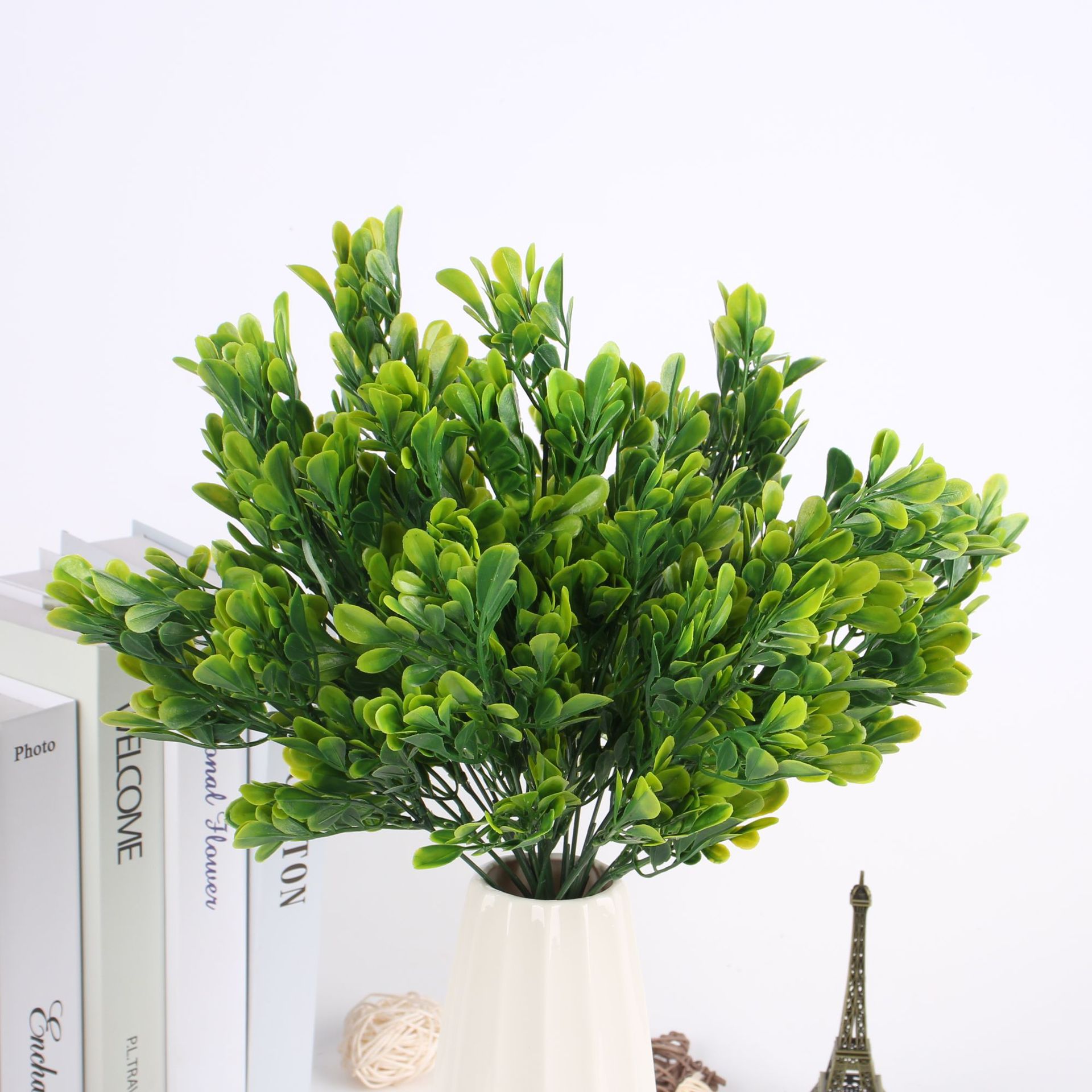 Симуляция зеленого растения зеленые листья свадебное оформление персидские листья розы оптовая продажа зеленый ландшафтный материал