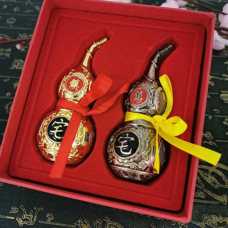Gossip safe feng shui gourd ornaments painted Gossip gourd alloy Gossip gourd